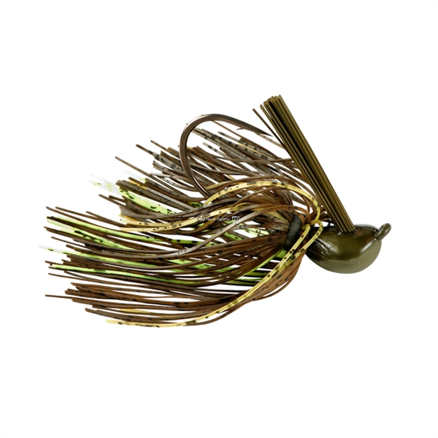 Picture of War Eagle Jiu Jigsu, 2", 5/8 Oz, 4/0 Hook, Green Pumpkin Neon WE58JJ106