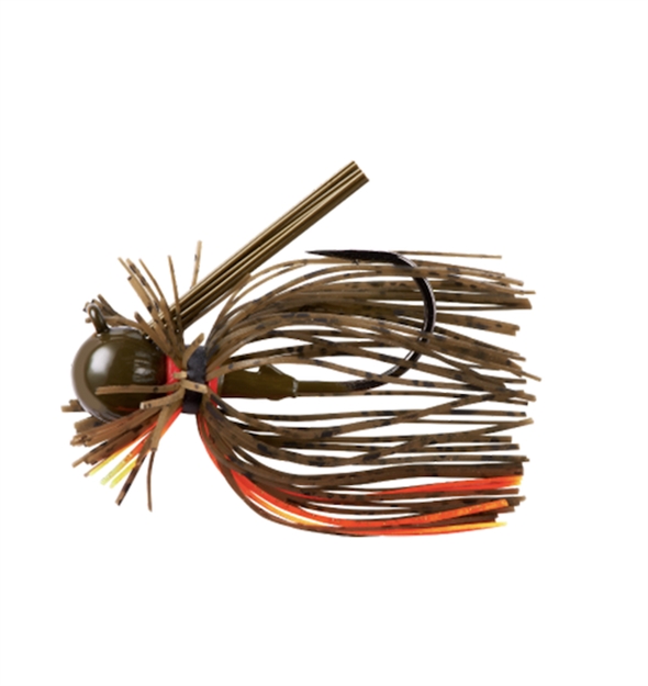 Picture of War Eagle Spinner Baits 3/8 HF Jig-Grn Pumpkin Orn WE38HFJ121