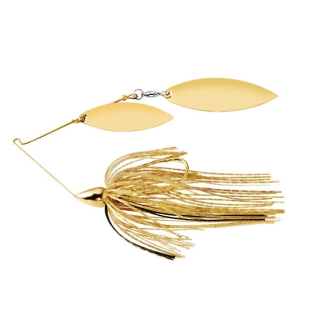 Picture of War Eagle Spinner Baits Double Willow Gold Frame Spinnerbait 3/8Oz Gold Shiner WE38GW05