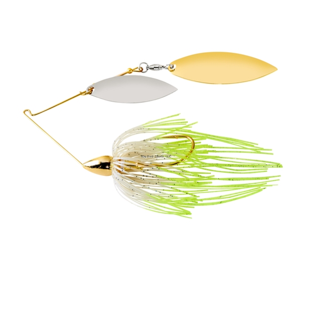 Picture of War Eagle Spinner Baits Double Willow Gold Frame Spinnerbait 1/2Oz Hot Blue Herring WE12GW50 657139301616
