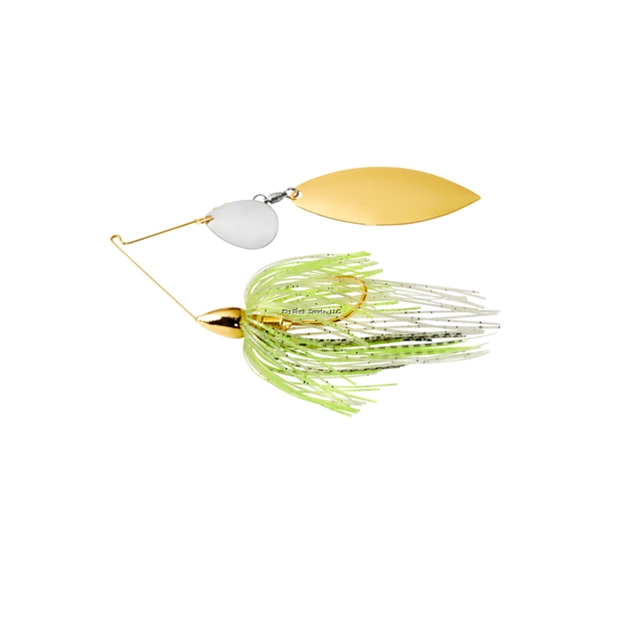 Picture of War Eagle Spinner Baits Tandem Willow Gold Frame Spinnerbait 3/8Oz Spot Remover WE38GT09 657139209028