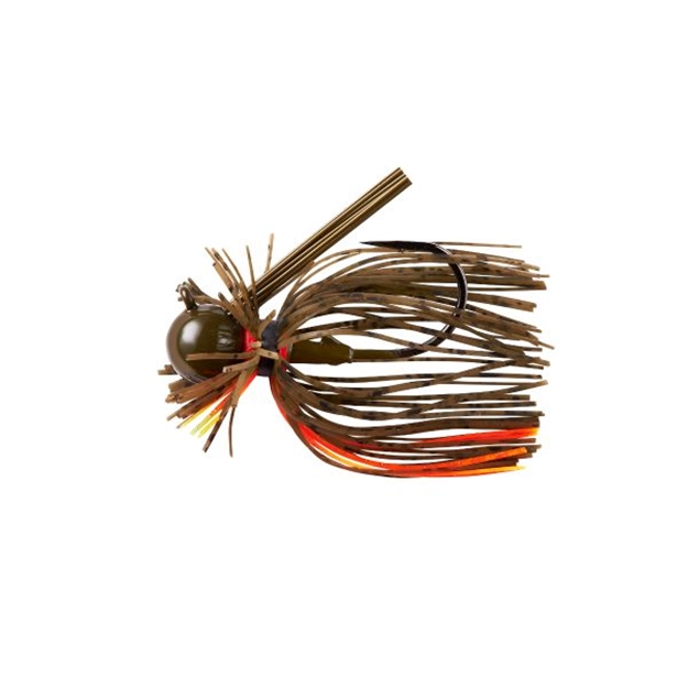 Picture of War Eagle Spinner Baits Heavy Fin. Jig Grn Pmkn Orange WE12HFJ121