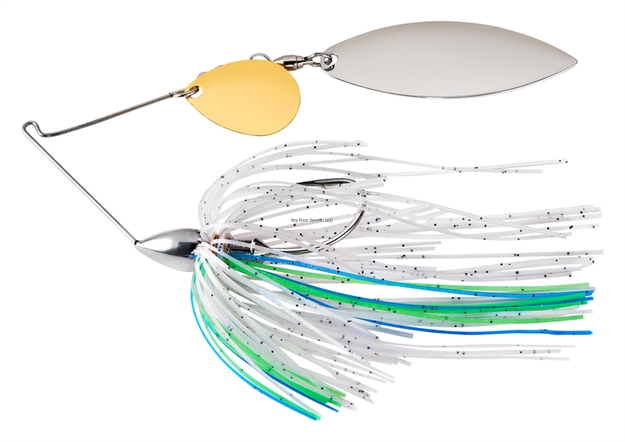Picture of War Eagle Spinner Baits Nickel Frame Tandem Willow Spinnerbait 1/2" Blue Herring WE12NT08