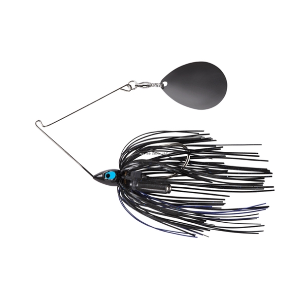 Picture of War Eagle Spinner Baits Night Time Single Colorado Painted Head Spinnerbait 1/2Oz Black Nickel Black Blue WE12PSBN55