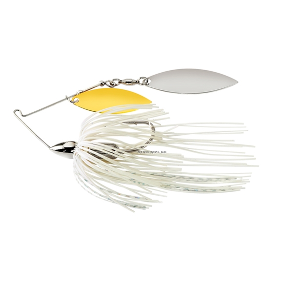 Picture of War Eagle Spinner Baits Screamin Eagle Double Willow Nickel Frame Spinnerbait 1/2Oz White Silver WE12SENW01S