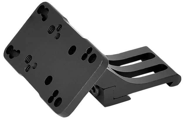 Picture of  Warne 6110Mr Red Dot Riser 45 Degree Offset Reflex Black Anodized Aluminum Fits Doctor/Sig Romeo3/Vortex Viper/Holosun, Right Hand 656813113958