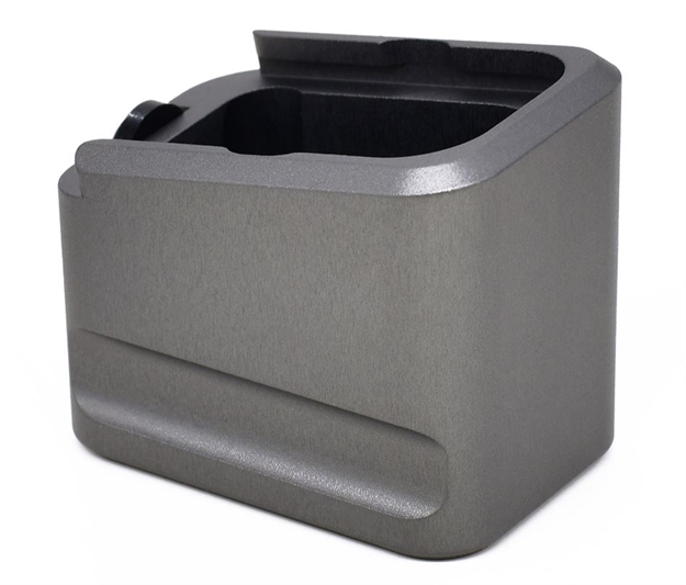 Picture of Warne Meg1754gr Magazine Extension  Made OF 6061-T6 Aluminum With Hardcoat Anodized Gray Finish For Glock 17, 22 Magazines (Adds 5Rds 9Mm Luger, 4Rds 40 S&W) MEG175/4GR