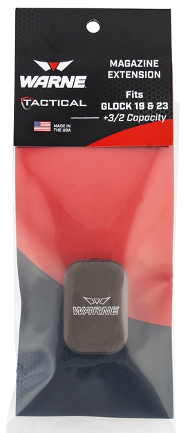 Picture of Warne Meg1932de Magazine Extension  Made OF 6061-T6 Aluminum With Hardcoat Anodized Flat Dark Earth Finish For Glock 19, 23 Magazines (Adds 3Rds 9Mm Luger, 2Rds 40 S&W) MEG19-3/2DE