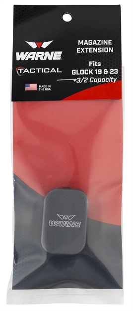 Picture of Warne Meg1932gr Magazine Extension  Made OF 6061-T6 Aluminum With Hardcoat Anodized Gray Finish For Glock 19, 23 Magazines (Adds 3Rds 9Mm Luger, 2Rds 40 S&W) MEG193/2GR