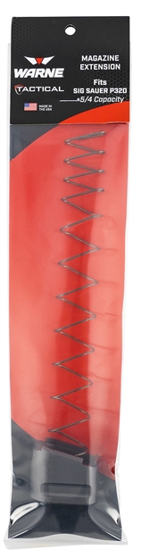 Picture of Warne Mesig54gr Magazine Extension  Made OF 6061-T6 Aluminum With Hardcoat Anodized Gray Finish For Sig P320 Magazines (Adds 5Rds 9Mm Luger) MESIG5/4GR 656813108015