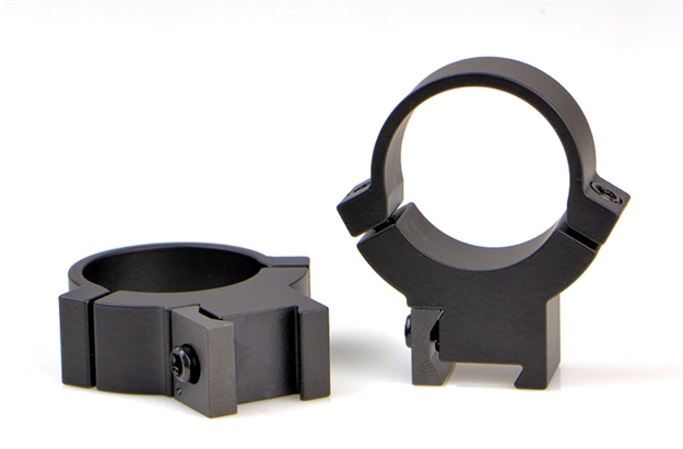 Picture of  Warne 722M Rimfire 70/30 Horizontal Split Matte Black Steel 1" Tube High 3/8"/11Mm Dovetail 0 Moa 656813001248