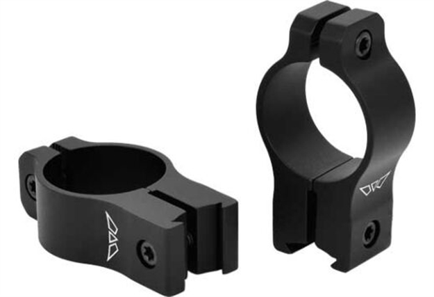 Picture of  Warne V422m Rimfire Rings Vapor Matte Black Aluminum 1" Tube High Rimfire/Vertical Split 3/8" Dovetail, 0 Moa 656813108381