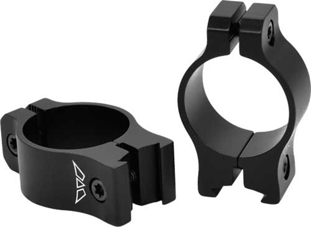 Picture of  Warne V420m Rimfire Rings Vapor Matte Black Aluminum 1" Tube Low Vertical Split 3/8" Dovetail 0 Moa