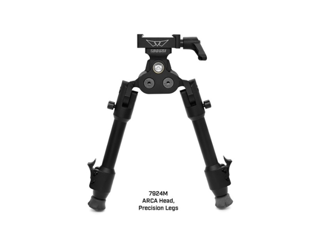 Picture of  Warne 7924M Skyline Pro Bipod  Black Anodized Arca Interface Head With Precision Legs 656813114313