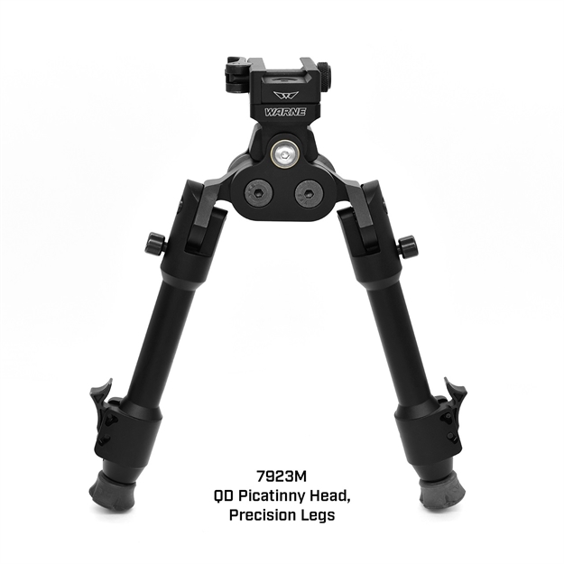 Picture of  Warne 7923M Skyline Pro Bipod  Black Anodized QD Picatinny Head With Precision Legs 656813114306