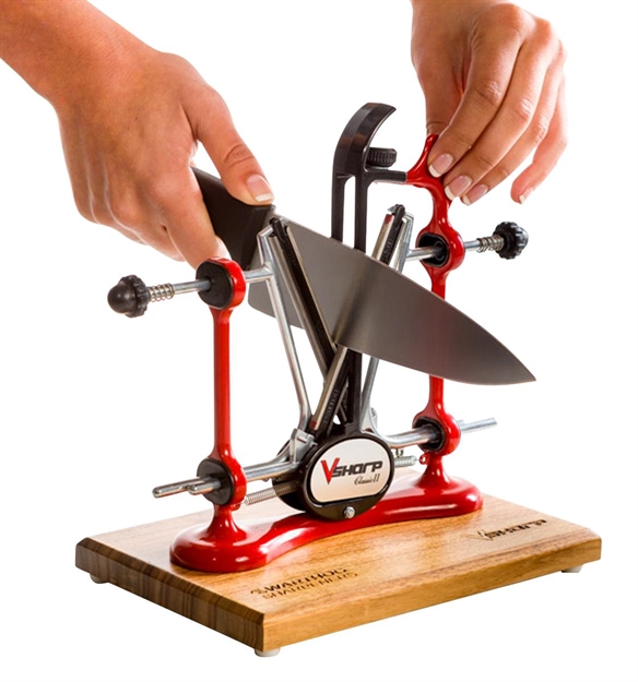 Picture of Warthog Usa Ec2rd V-Sharp Classic II Elite Diamond Coarse Steel Powdercoat Red