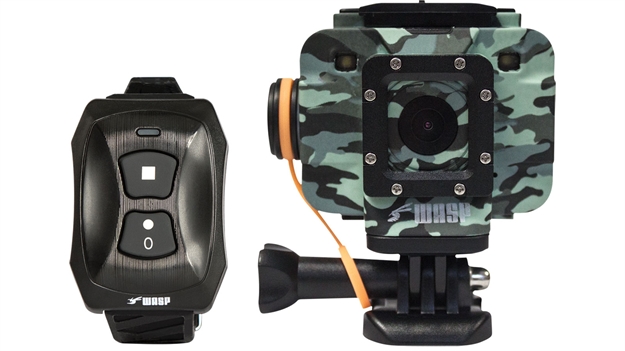 Picture of Wasp Camo Action Camera, Waterproof TO 98', HD Video 1440P, 16Mp Photo, 1.5" Lcd Screen, Built-In Wifi, Wrist Remote