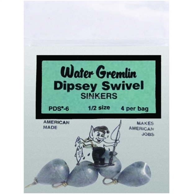 Picture of Water Gremlin Dipsey Swivel 1/2Oz Ziplip 4Pk
