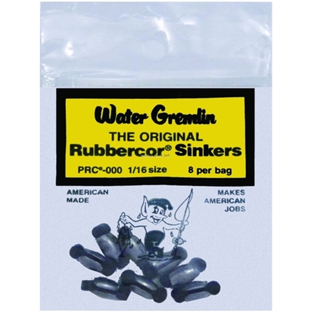 Picture of Water Gremlin Rubbercore Sinker 1/16Oz Ziplock 8Pk