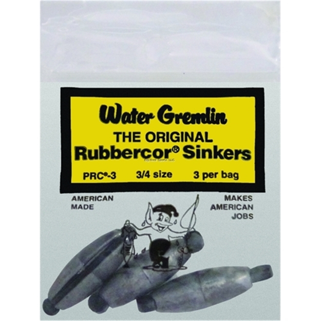 Picture of Water Gremlin Rubbercore Sinker 3/4Oz Ziplock 3Pk