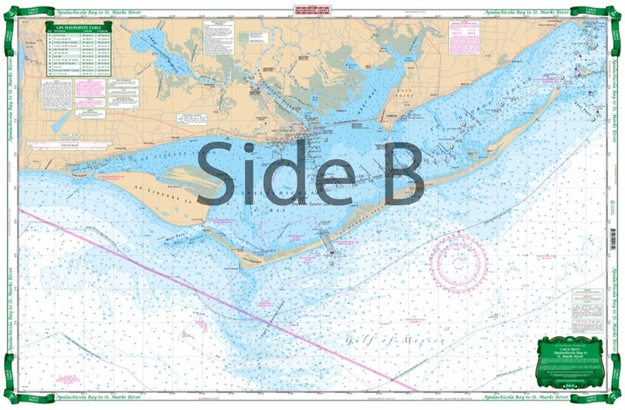 Picture of Waterproof Charts Apalachicola Bay TO St. Marks River Large Print