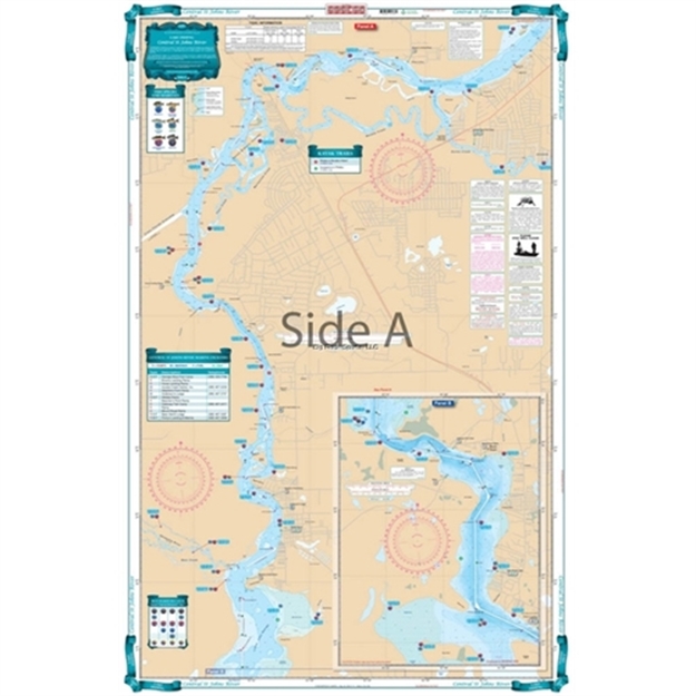 Picture of Waterproof Charts Central St. Johns River Fishing Lake Fishing Chart