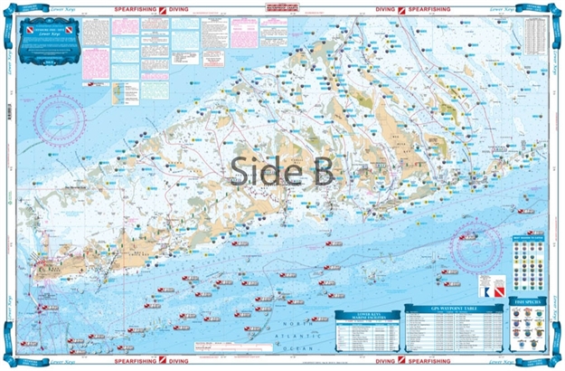Picture of Waterproof Charts Lower Keys Fishing Offshore Fish & Dive