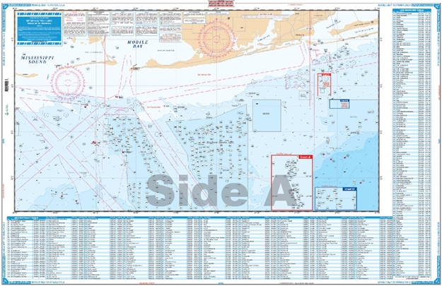 Picture of Waterproof Charts Mobile Bay TO Pensacola Bay Fishing Offshore Fish & Dive