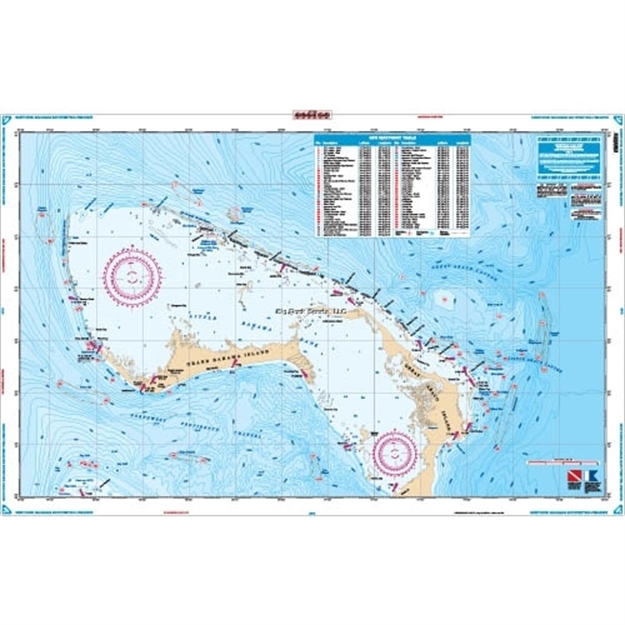 Picture of Waterproof Charts Northern Bahamas Bathymetric Fishing Offshore Fish & Dive