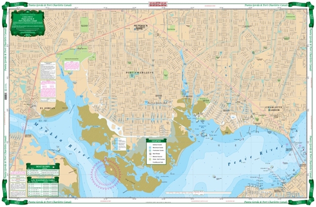 Picture of Waterproof Charts Punta Gorda Isles & Port Charlotte Canals Large Print