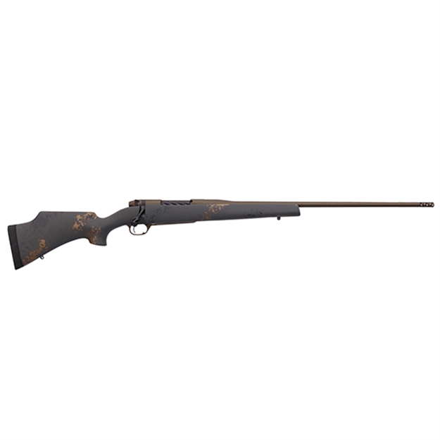 Picture of  Weatherby Mcu03n65rwr6b Mark V Camilla Ultra Lightweight Compact 6.5 Wthby Rpm 4+1 24" Barrel, Midnight Bronze Cerakote Metal Finish, Black With Smoke/Gold Sponge Accents Monte Carlo Stock 747115449378