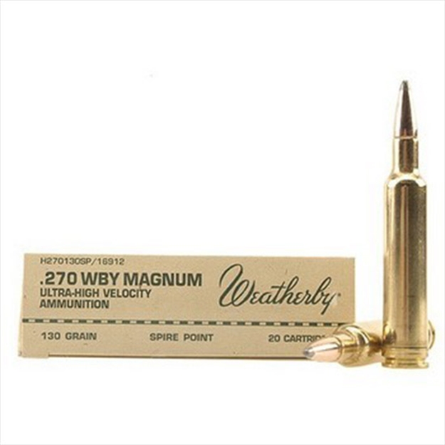 Picture of Wby Ammo 270Wby 130Gr Spire 20/200