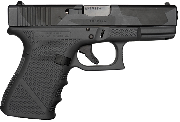 Picture of Weapon Works  G19 Gen3 Compact Frame 9Mm Luger 15+1 4.02" Black Steel Barrel, Urban Dazzle Grey W/Mesh Stippling Serrated Steel Slide & Polymer Frame W/Picatinny Rail, Usa Made UI1950203-228075