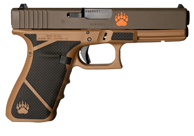 Picture of  Weapon Works Ug2050203-228094 G20 Gen4 Full Size Frame 10Mm Auto 15+1 4.61" Black Steel Barrel Grizzly Glock Serrated Steel Slide Grizzly Glock Polymer Frame W/Picatinny Rail Ambidextrous, Usa Made