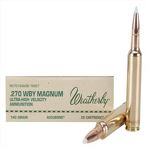 Picture of Weatherby 270Wby Mag 140Gr Accubond