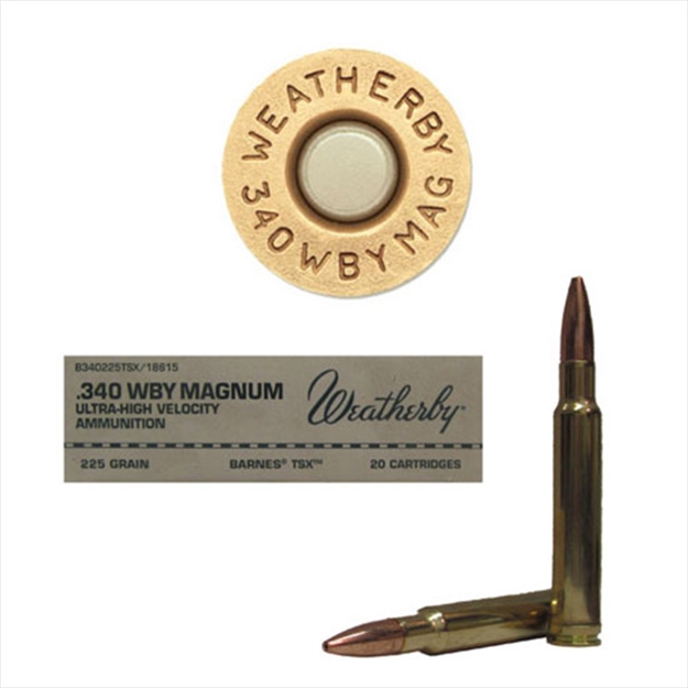 Picture of Weatherby Ammo 340Wby 225Gr Barnes Tsx
