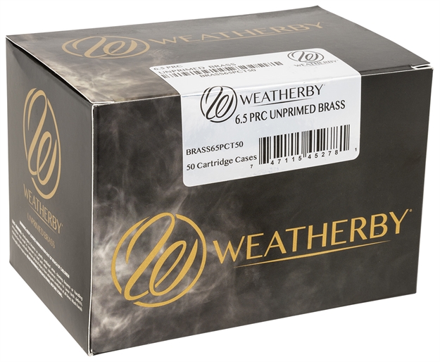 Picture of  Weatherby Brass65pct50 Unprimed Cases  6.5Prc Rifle Brass 50/Box 747115452781