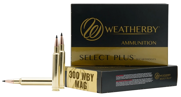 Picture of  Weatherby F300180sco Select Plus  300Wthbymag 180Gr Swift Scirocco 20 Per Box/10 Case