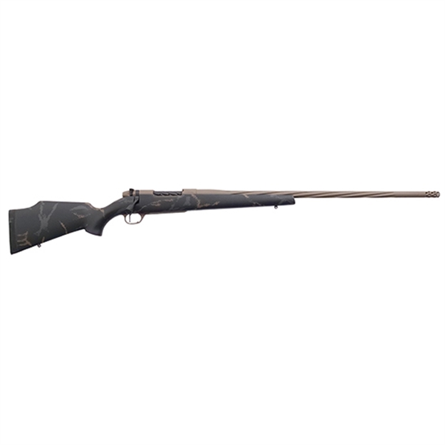 Picture of  Weatherby Mam05n65rwr6b Mark V Accumark Ltd 6.5 Wthby Rpm 4+1 24" Barrel, Burnt Bronze Cerakote Metal Finish, Gray/Brown Accent Black Fixed Monte Carlo Stock 747115446261