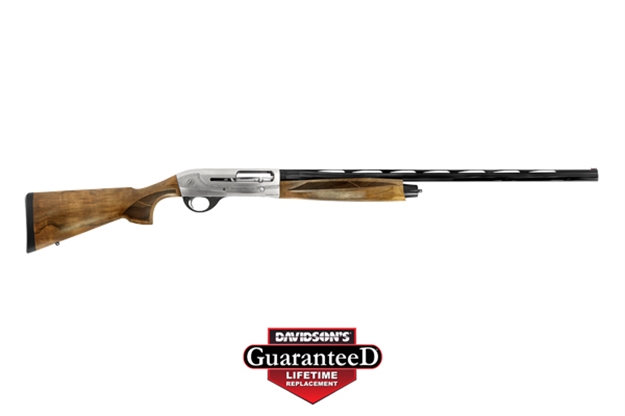 Picture of  Weatherby Id22026mag 18I Deluxe Full Size 20 Gauge Semi-Auto 3" 4+1 26" Black Vent Rib Barrel, Engraved Nickel Aluminum Receiver, Fixed Matte Walnut Stock, Right Hand