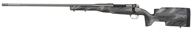 Picture of  Weatherby Map01n303wl8b Mark V Accumark Pro 30-378 Wthby Mag 2+1 Cap 26" Tungsten Gray Cerakote Rec/Barrel Black Carbon Fiber With Gray Sponge Pattern Accents Left Hand (Full Size)