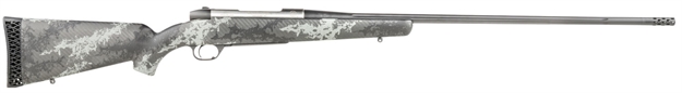 Picture of Weatherby Mbt01n300wl8b Mark V Backcountry TI 300 Wthby Mag 3+1 26" Carbon Fiber W/Gray Sponge Patterns Graphite Black Cerakote Left Hand