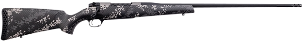 Picture of  Weatherby Mbt20n257wr8b Mark V Backcountry 2.0 TI 257 Wthby Mag 3+1 26" Barrel, Graphite Black Cerakote Metal Finish, Black With Gray/White Sponge Accents Peak 44 Blacktooth Stock