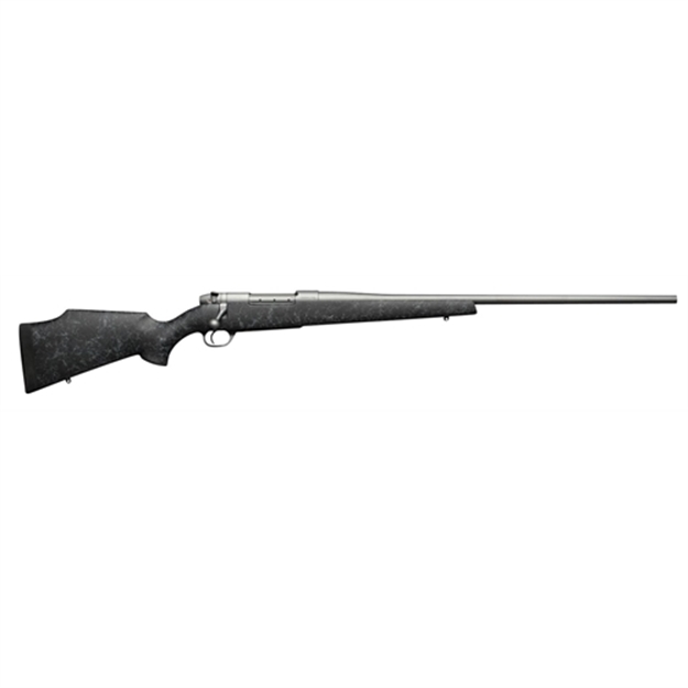 Picture of Weatherby Mwmm375hr4o Mark V Weathermark Bolt 375 Holland & Holland Magnum 24.0" 3+1 Synthetic Blk W/Grey Spiderweb Stk Stainless