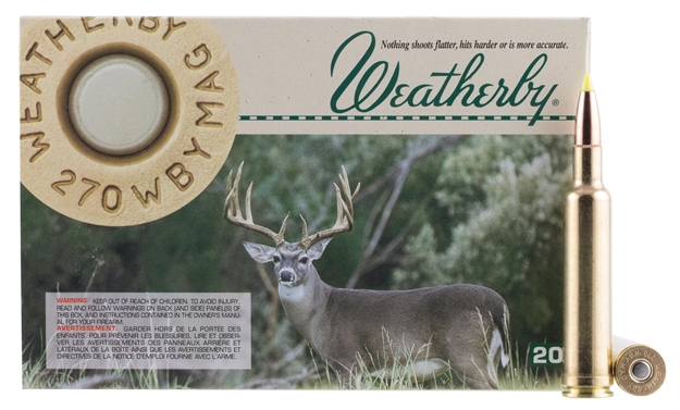 Picture of Weatherby 270Wby Mag 140Gr Ballistic