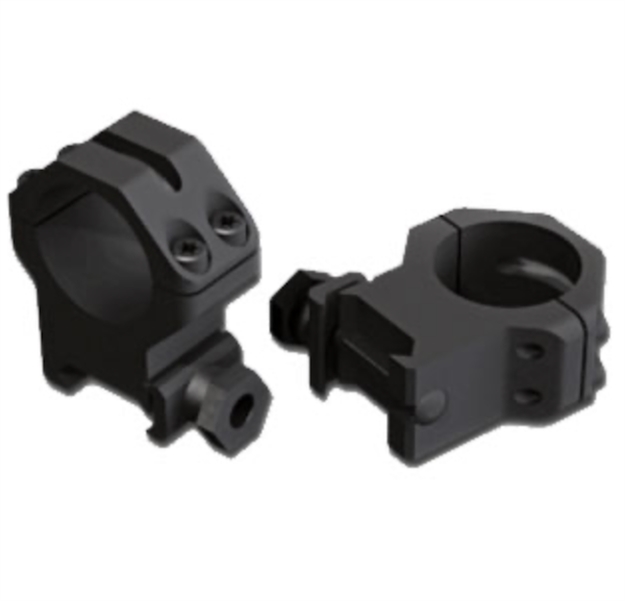 Picture of  Weaver Mounts 48361 Four-Hole Skeleton Rings  Matte Black 1" High 076683483614