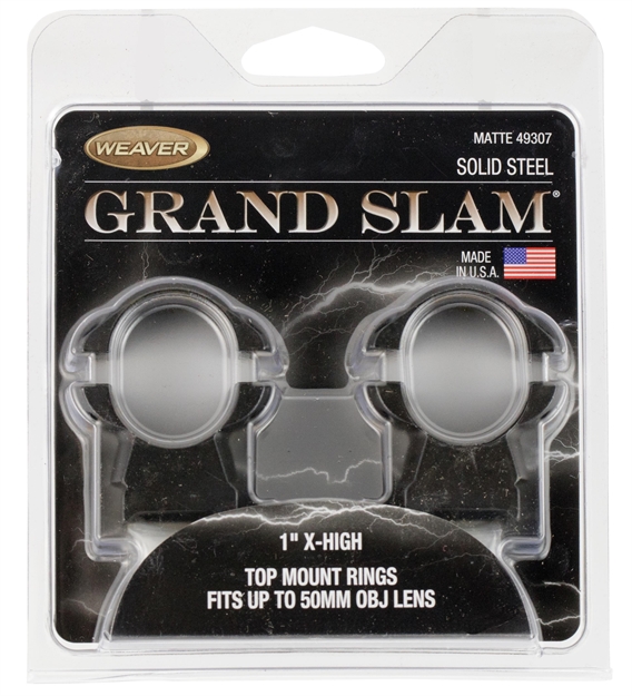 Picture of Weaver Grand Slam Steel Scope Rings, 1", Extra High, Matte 49307