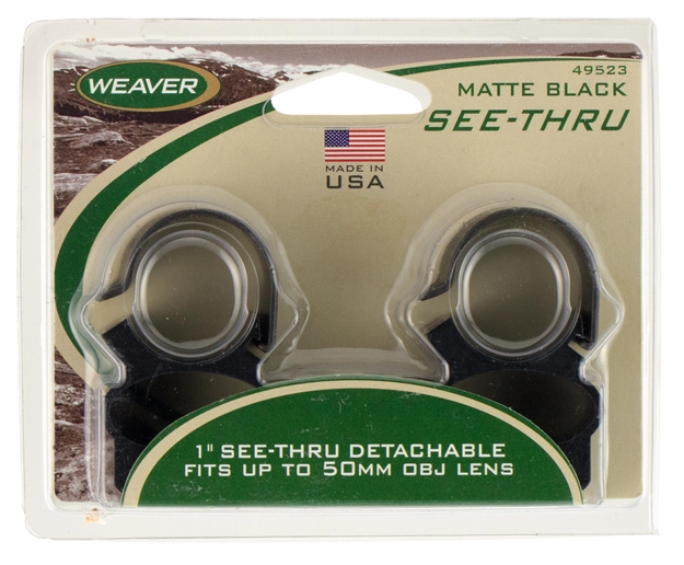 Picture of Weaver Rings Detachable Top Mount See-Thru 1" Medium Matte 49523 076683495235