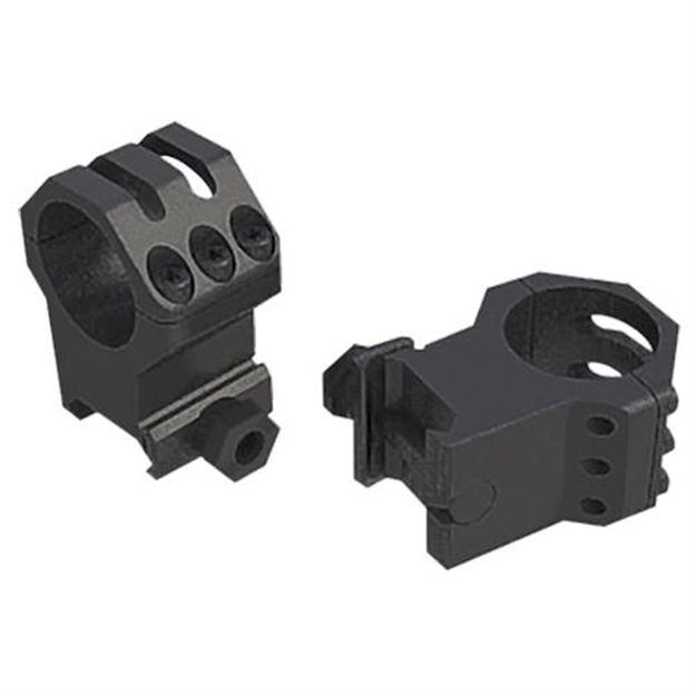 Picture of  Weaver Mounts 99693 Six-Hole Picatinny Rings  Matte Black 30Mm Medium