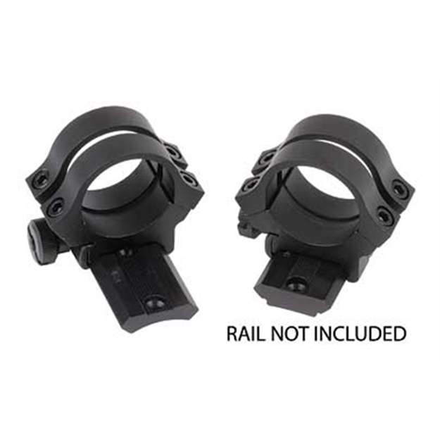 Picture of  Weaver Mounts 49047 Quad Lock Detachable Rings  Matte Black 1" High